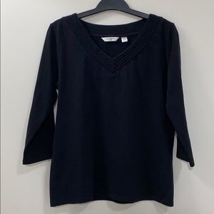 Super Comfortable Black V-Neck Liz Claiborne Top